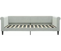 Lova Sofa, šviesiai pilkos spalvos, 100x200cm, aksomas