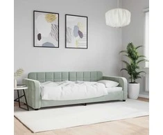 Lova Sofa, šviesiai pilkos spalvos, 80x200cm, aksomas
