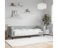 Lova Sofa, šviesiai pilkos spalvos, 80x200cm, aksomas