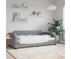 Lova Sofa, šviesiai pilkos spalvos, 80x200cm, audinys