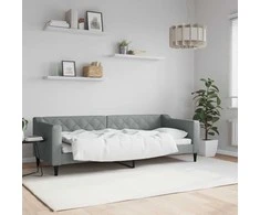 Lova Sofa, šviesiai pilkos spalvos, 80x200cm, audinys