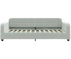 Lova Sofa, šviesiai pilkos spalvos, 80x200cm, aksomas