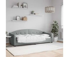Lova Sofa, šviesiai pilkos spalvos, 80x200cm, audinys