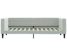 Sofa, šviesiai pilkos spalvos, 80x200cm, aksomas