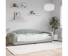 Lova Sofa, šviesiai pilkos spalvos, 80x200cm, aksomas