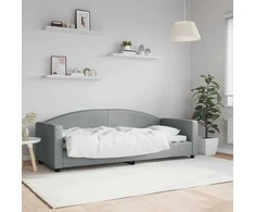 Lova Sofa, šviesiai pilkos spalvos, 80x200cm, audinys