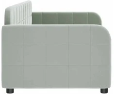 Sofa, šviesiai pilkos spalvos, 80x200cm, aksomas