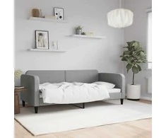 Lova Sofa, šviesiai pilkos spalvos, 90x190cm, audinys