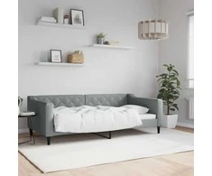 Lova Sofa, šviesiai pilkos spalvos, 90x190cm, audinys
