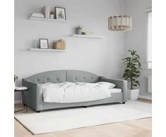 Lova Sofa, šviesiai pilkos spalvos, 90x190cm, audinys