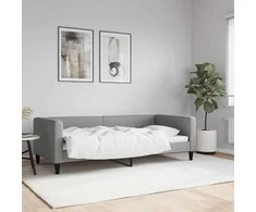 Lova Sofa, šviesiai pilkos spalvos, 90x190cm, audinys