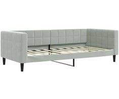 Sofa, šviesiai pilkos spalvos, 90x190cm, aksomas