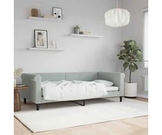Lova Sofa, šviesiai pilkos spalvos, 90x190cm, aksomas