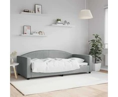 Lova Sofa, šviesiai pilkos spalvos, 90x190cm, audinys