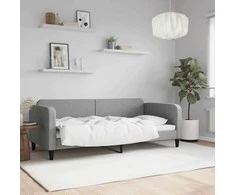 Lova Sofa, šviesiai pilkos spalvos, 90x200cm, audinys