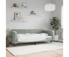 Lova Sofa, šviesiai pilkos spalvos, 90x200cm, aksomas
