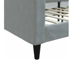 Sofa, šviesiai pilkos spalvos, 90x200cm, audinys