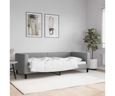 Lova Sofa, šviesiai pilkos spalvos, 90x200cm, audinys