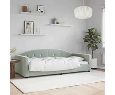 Lova Sofa, šviesiai pilkos spalvos, 90x200cm, aksomas