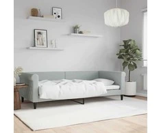 Lova Sofa, šviesiai pilkos spalvos, 90x200cm, aksomas