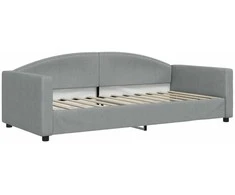 Lova Sofa, šviesiai pilkos spalvos, 90x200cm, audinys