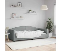 Lova Sofa, šviesiai pilkos spalvos, 90x200cm, audinys