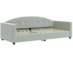 Lova Sofa, šviesiai pilkos spalvos, 90x200cm, aksomas