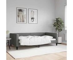Lova Sofa, tamsiai pilkos spalvos, 100x200cm, audinys