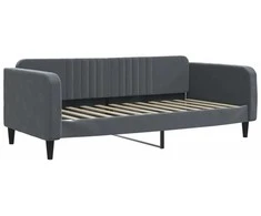 Lova Sofa, tamsiai pilkos spalvos, 100x200cm, aksomas