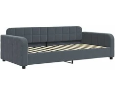 Lova Sofa, tamsiai pilkos spalvos, 100x200cm, aksomas