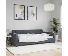 Lova Sofa, tamsiai pilkos spalvos, 100x200cm, aksomas