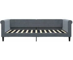 Lova Sofa, tamsiai pilkos spalvos, 100x200cm, aksomas