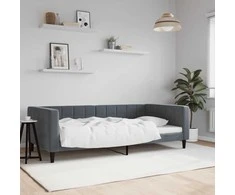 Lova Sofa, tamsiai pilkos spalvos, 100x200cm, aksomas