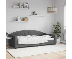 Lova Sofa, tamsiai pilkos spalvos, 100x200cm, audinys