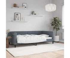 Lova Sofa, tamsiai pilkos spalvos, 100x200cm, aksomas
