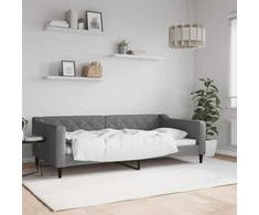 Lova Sofa, tamsiai pilkos spalvos, 100x200cm, audinys