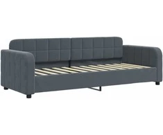 Lova Sofa, tamsiai pilkos spalvos, 80x200cm, aksomas