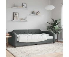 Lova Sofa, tamsiai pilkos spalvos, 80x200cm, audinys