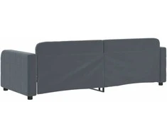 Sofa, tamsiai pilkos spalvos, 80x200cm, aksomas