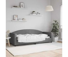 Lova Sofa, tamsiai pilkos spalvos, 80x200cm, audinys