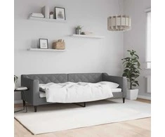 Lova Sofa, tamsiai pilkos spalvos, 80x200cm, audinys