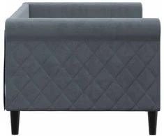 Sofa, tamsiai pilkos spalvos, 80x200cm, aksomas