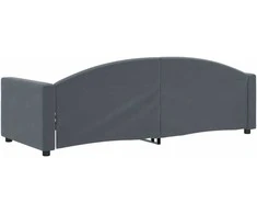 Lova Sofa, tamsiai pilkos spalvos, 80x200cm, aksomas
