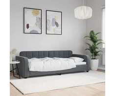 Lova Sofa, tamsiai pilkos spalvos, 80x200cm, aksomas