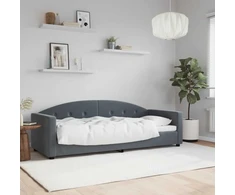 Lova Sofa, tamsiai pilkos spalvos, 80x200cm, aksomas