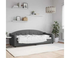 Lova Sofa, tamsiai pilkos spalvos, 80x200cm, audinys
