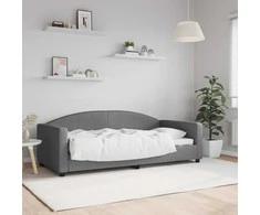 Lova Sofa, tamsiai pilkos spalvos, 90x190cm, audinys