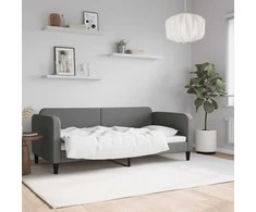 Lova Sofa, tamsiai pilkos spalvos, 90x190cm, audinys