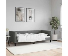 Lova Sofa, tamsiai pilkos spalvos, 90x190cm, audinys