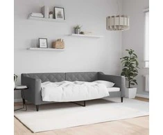 Lova Sofa, tamsiai pilkos spalvos, 90x190cm, audinys